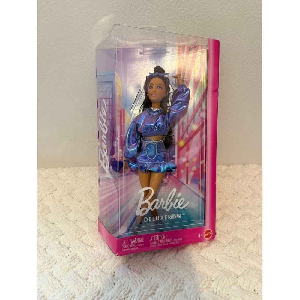 Mattel Barbie Deluxe Style Doll Metallic Blue Two Piece Outfit New NIB